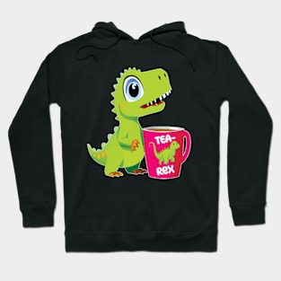 T-Rex with Mug | Tearex Hoodie